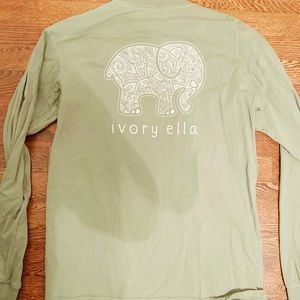 Olive Green Ivory Ella Long-Sleeve Tee
